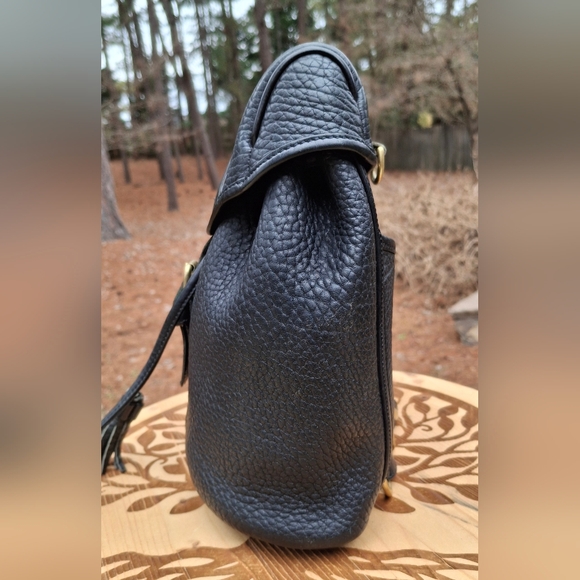 Vintage Dooney & Bourke Black AWL Pebbled Leather Mini Canyon Backpack - Picture 3 of 14